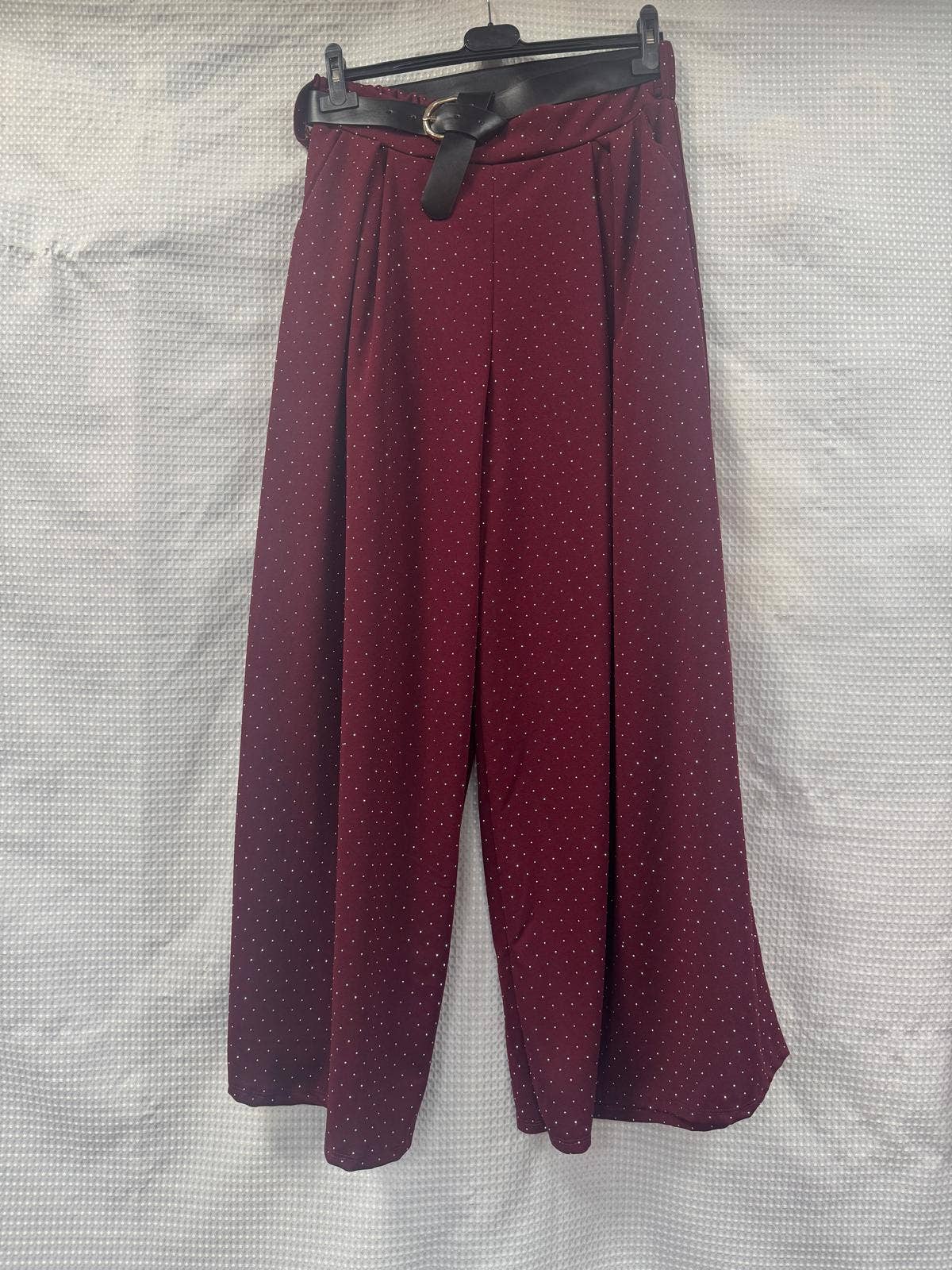 Kurt Muller – wholesale Pants – Women's – Diamante Stud Wide Leg Trousers5