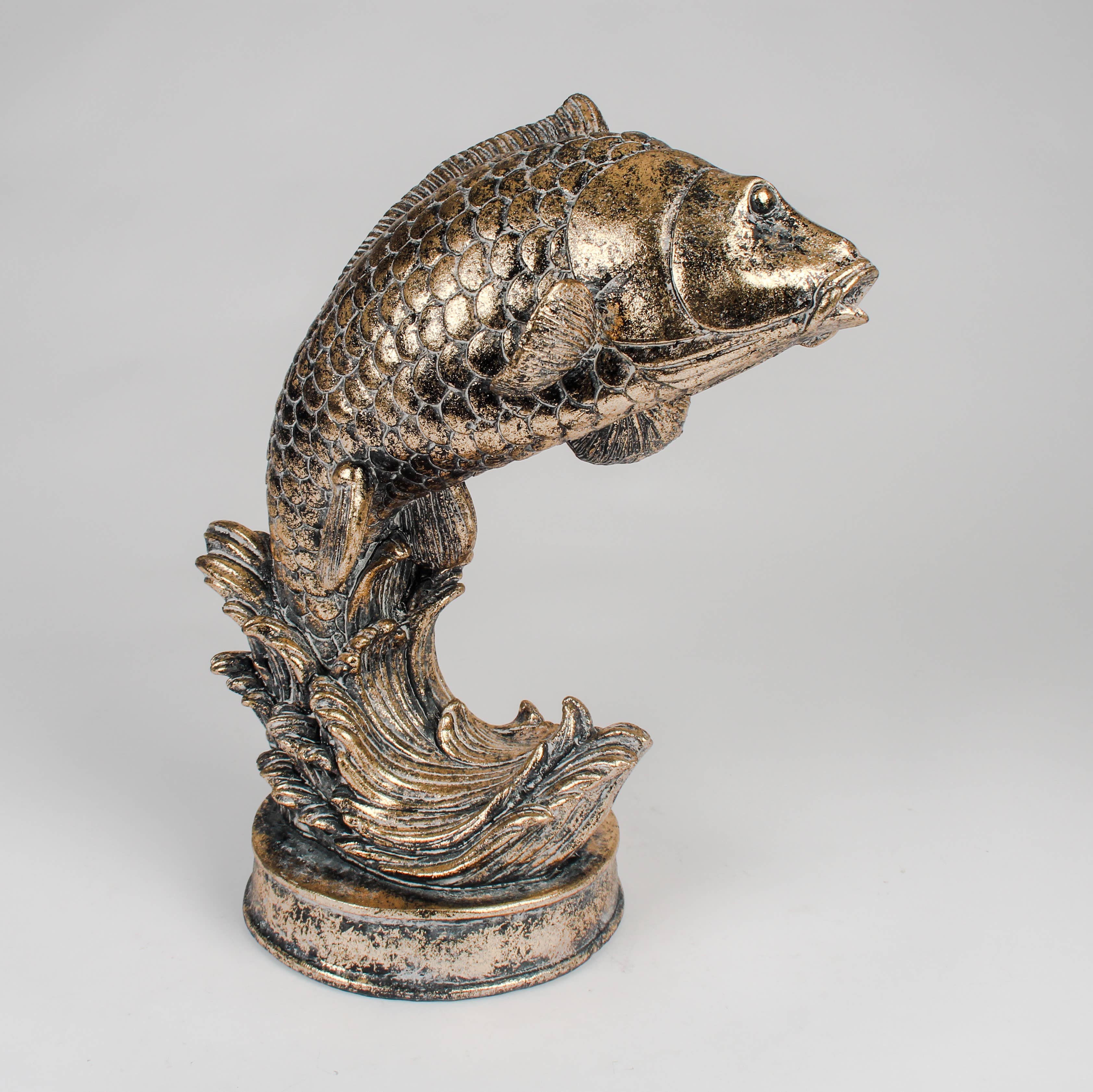 Originals International Ltd – Estatueta decorativa por atacado – Leaping Fish Prata2
