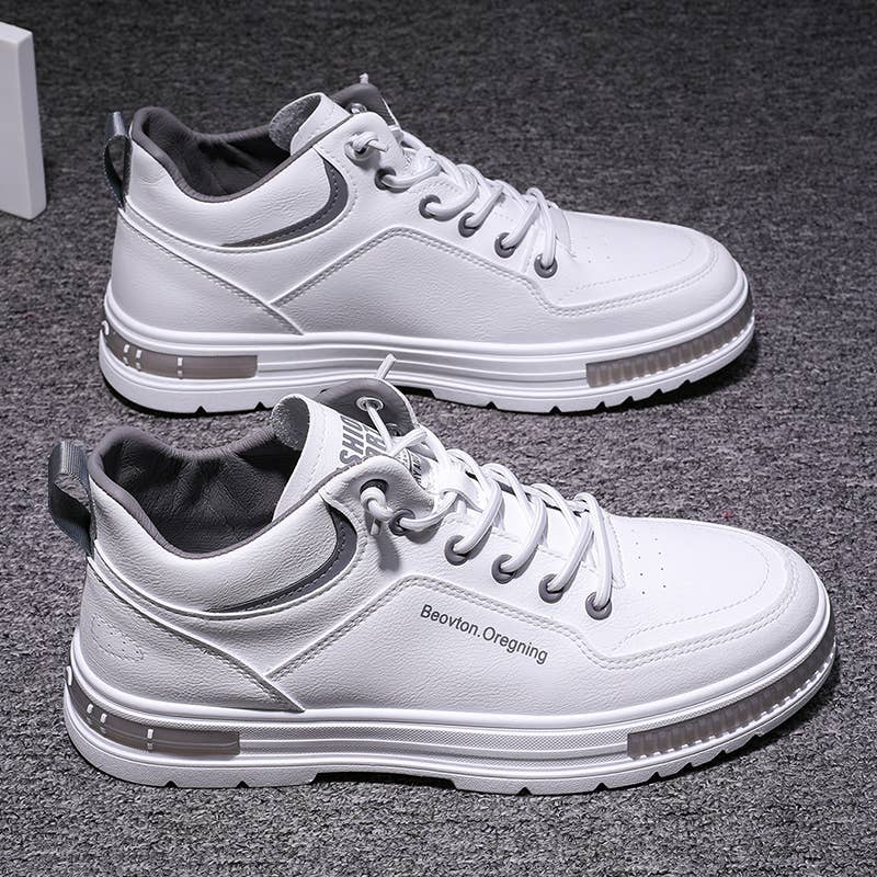 Calseosvic – Großhandel Lifestyle-Sneaker – Herren – Modische weiße Herren-Sneaker in Mid-Top-Form, bequem7