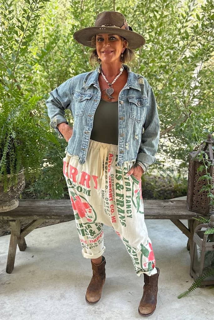 Jaded Gypsy - Wholesale Pants - Women's - Drop On By Pants - Blossom