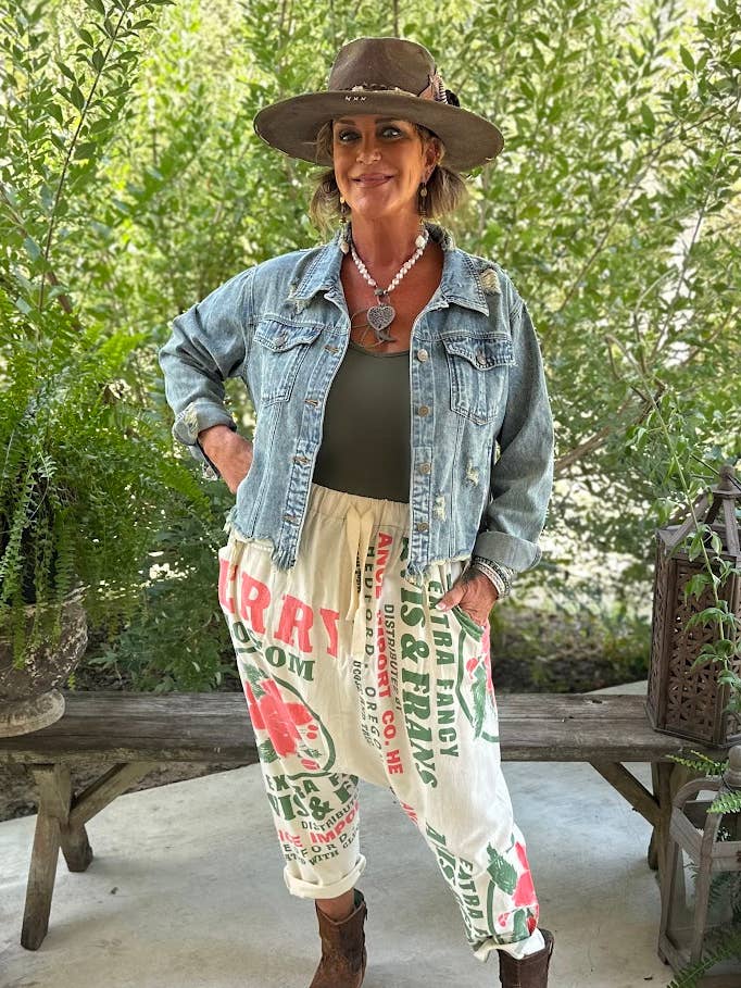 Jaded Gypsy - Wholesale Pants - Women's - Drop On By Pants - Blossom