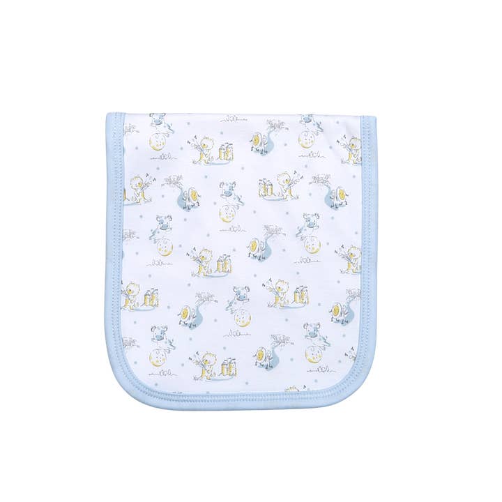 NRB-217 Chansons pour enfants Bleu Pima Serviette d'éructation pour la vente par Baby Loren