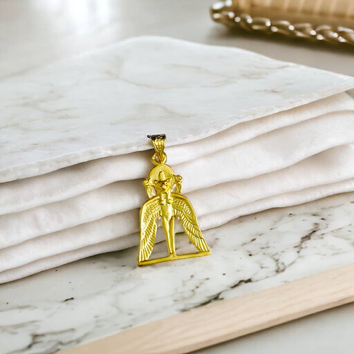 ALADDIN'S LAMP JEWELRY – wholesale Individual charm/pendant – Goddess Sekhmet The healer Gold Pendant