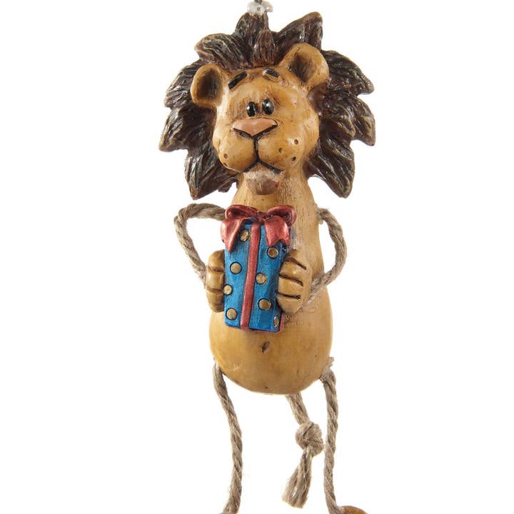 Bac 115 Lion Ornament with Package for wholesale by J Devlin Glass Art & Bert Anderson Collection