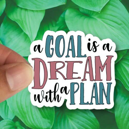 Splendid Designs Store - Wholesale Sticker - A Goal is a Dream With a Plan, Waterproof Vinyl Sticker Decal1