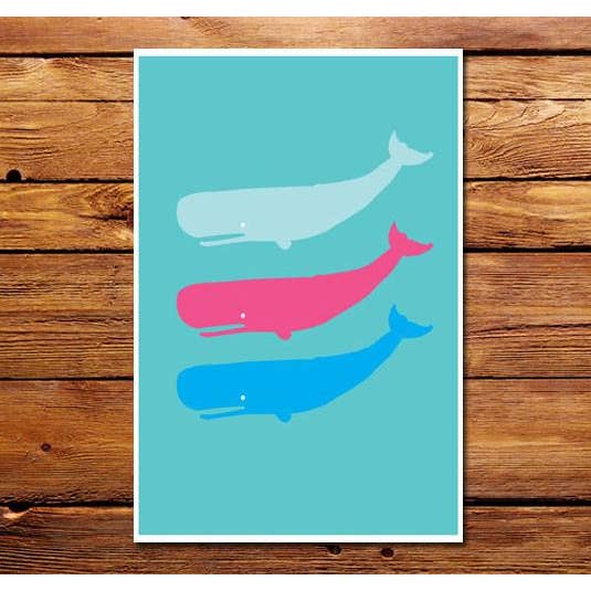 Trois Baleines - 12 x 18 affiche pour la vente par The Poster List