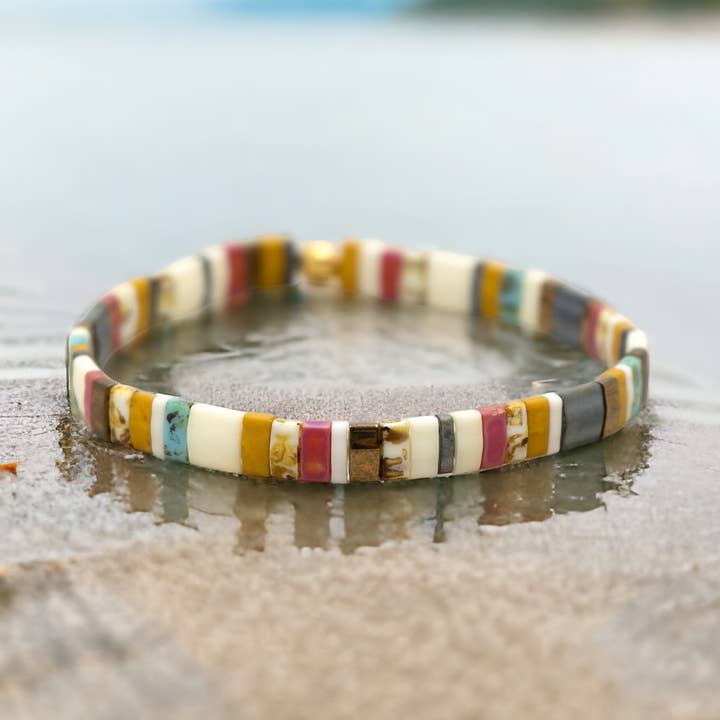 CAROLINA BEACHES - Tila Bead Bracelet | Single and other Purchase Wholesale cidre tilo. Free Returns & Net 60 Terms on Faire trending on Faire.