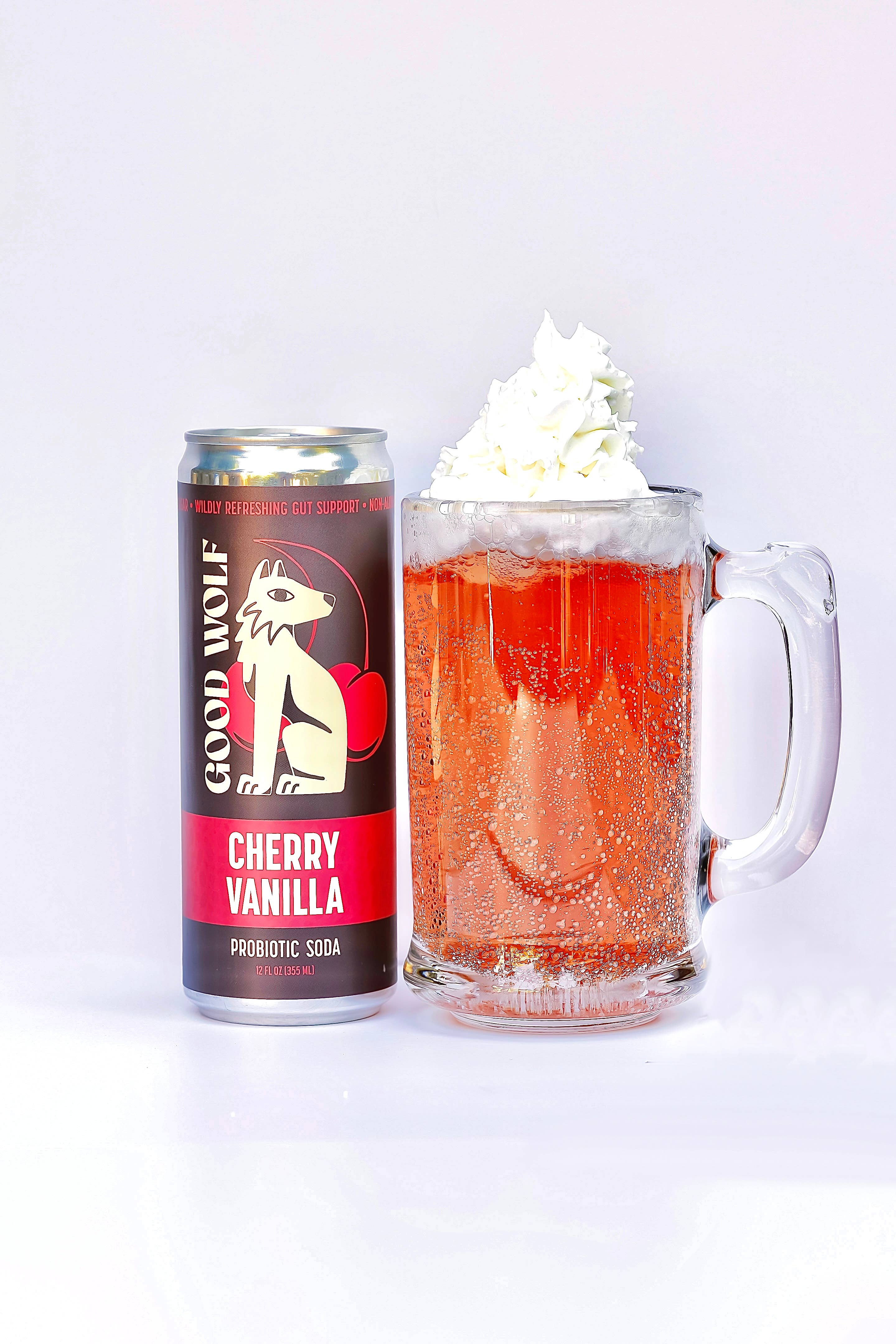 Good Wolf Beverages - Vente Sodas/boissons gazeuses - Soda Probiotique Cerise Vanille - Sans Sucre Ajouté; Fait Main2