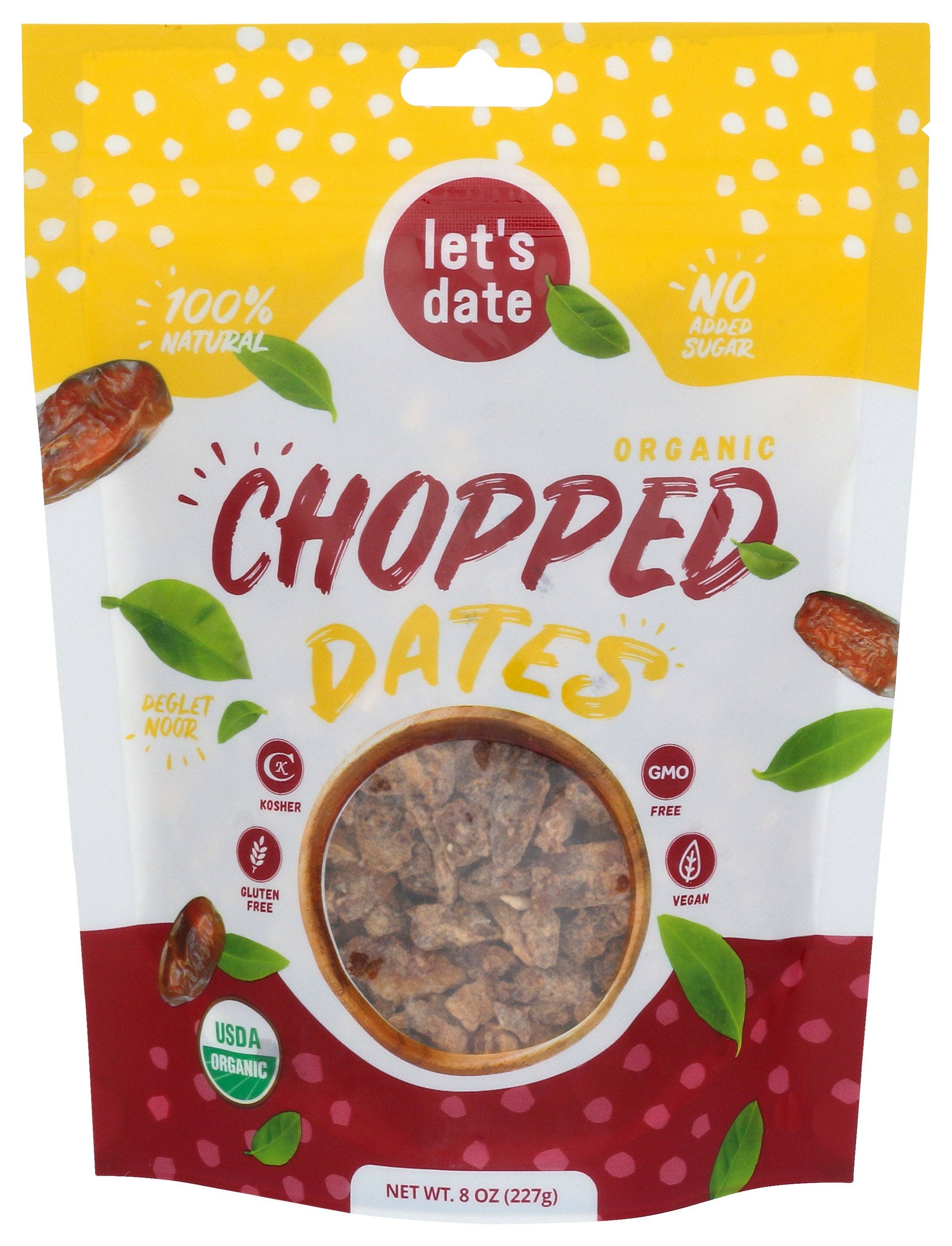 Everyday Supply Co - Wholesale Dried/Dehydrated Fruit - Lets Date Dates Chopped Organic - Case Of 60