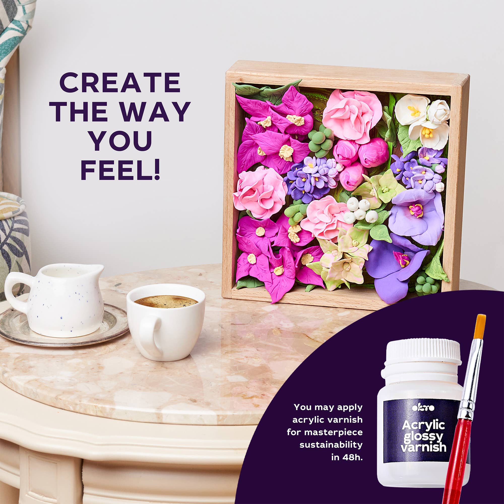 Fainotoys – Großhandel Bastelset – Kinder – OKTO Sensory Art 3D Holzkunst „Inspiration“6