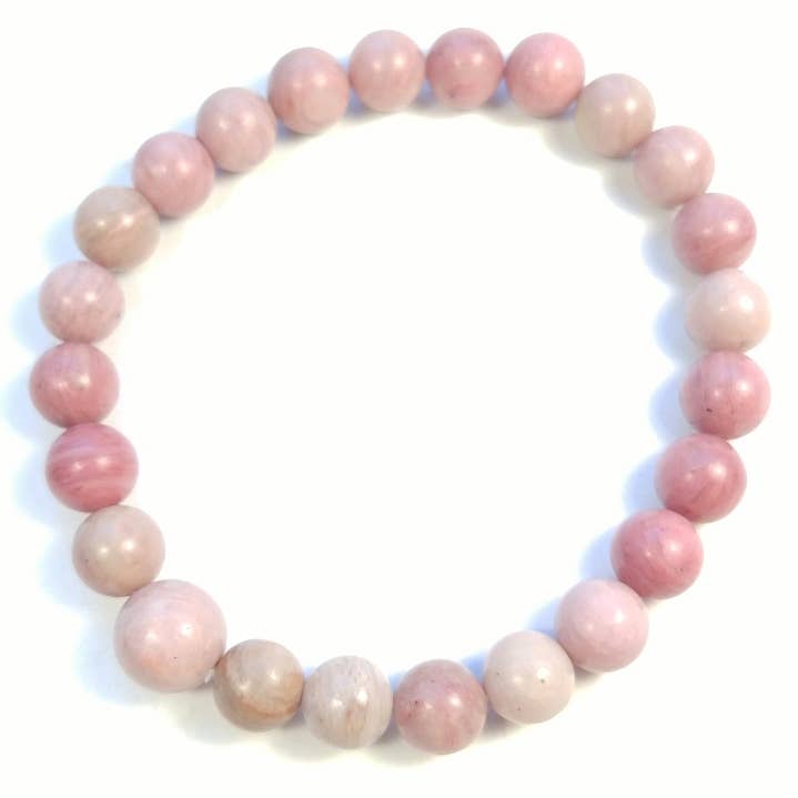 Pulseira de Contas de Rodonita - Mala de Pulso - 8mm por atacado de Namu Baru Inc.
