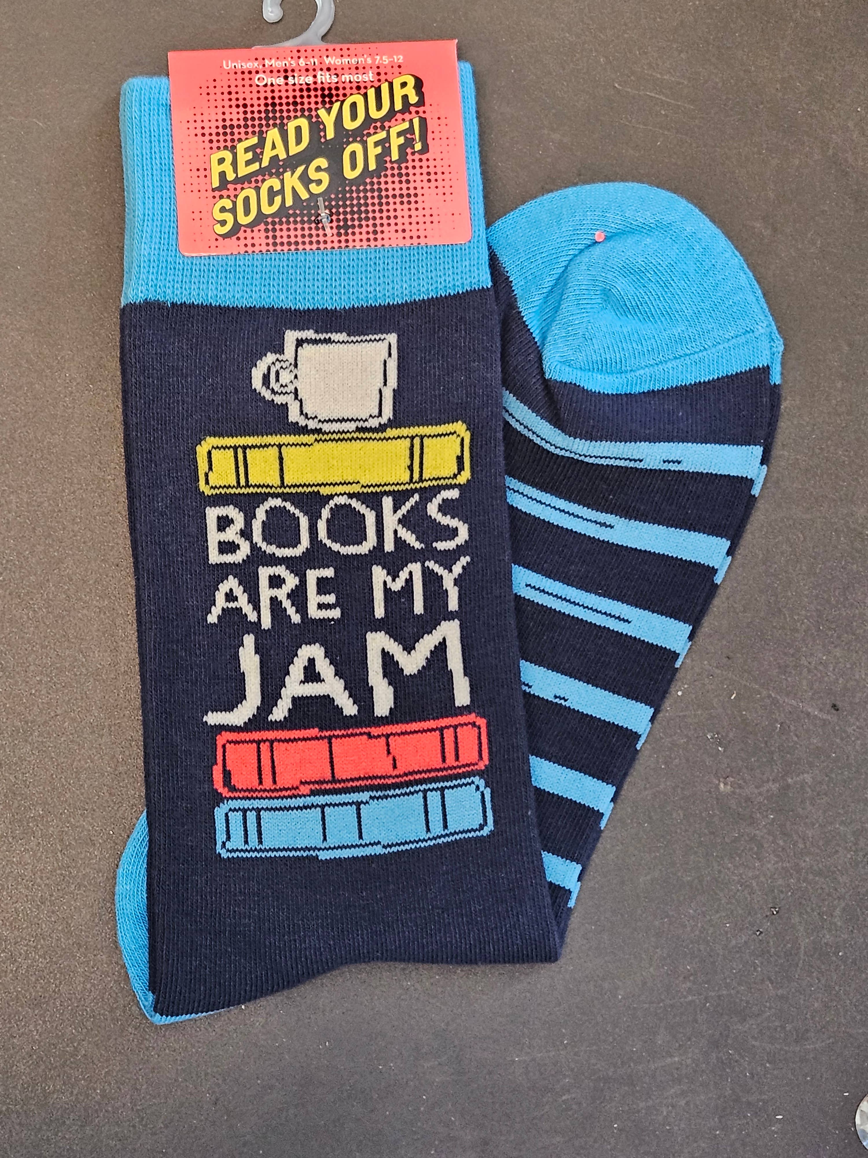 Gibbs Smith - Wholesale Socks - Unisex - Books Are My Jam Socks Prepack (6)
1