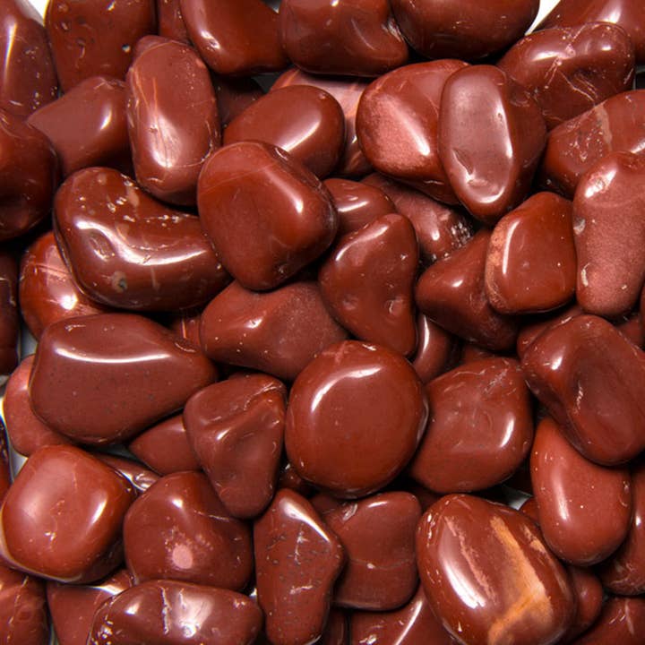Tumbled Red Jasper - L - A Grade - Brazil (1 lb) for wholesale by Fantasia Mining