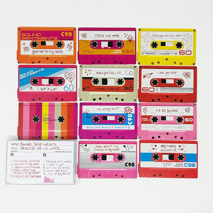 LOVE MIXTAPE CASSETTE CARDS for wholesale by SoundSentiments
