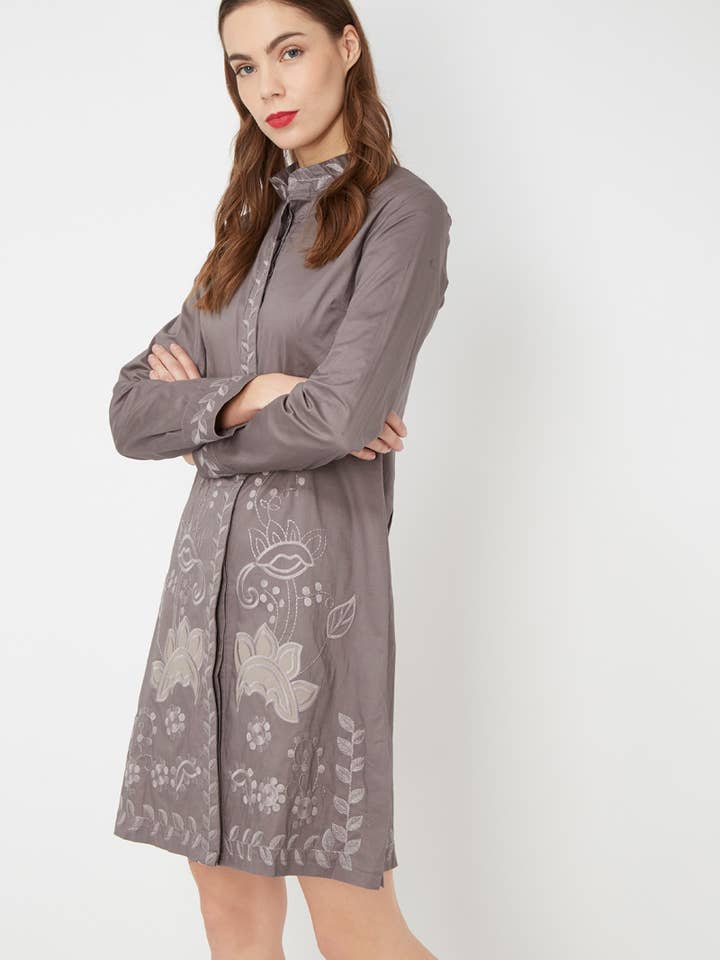 Embroidered dress - D7605 for wholesale by BanBat