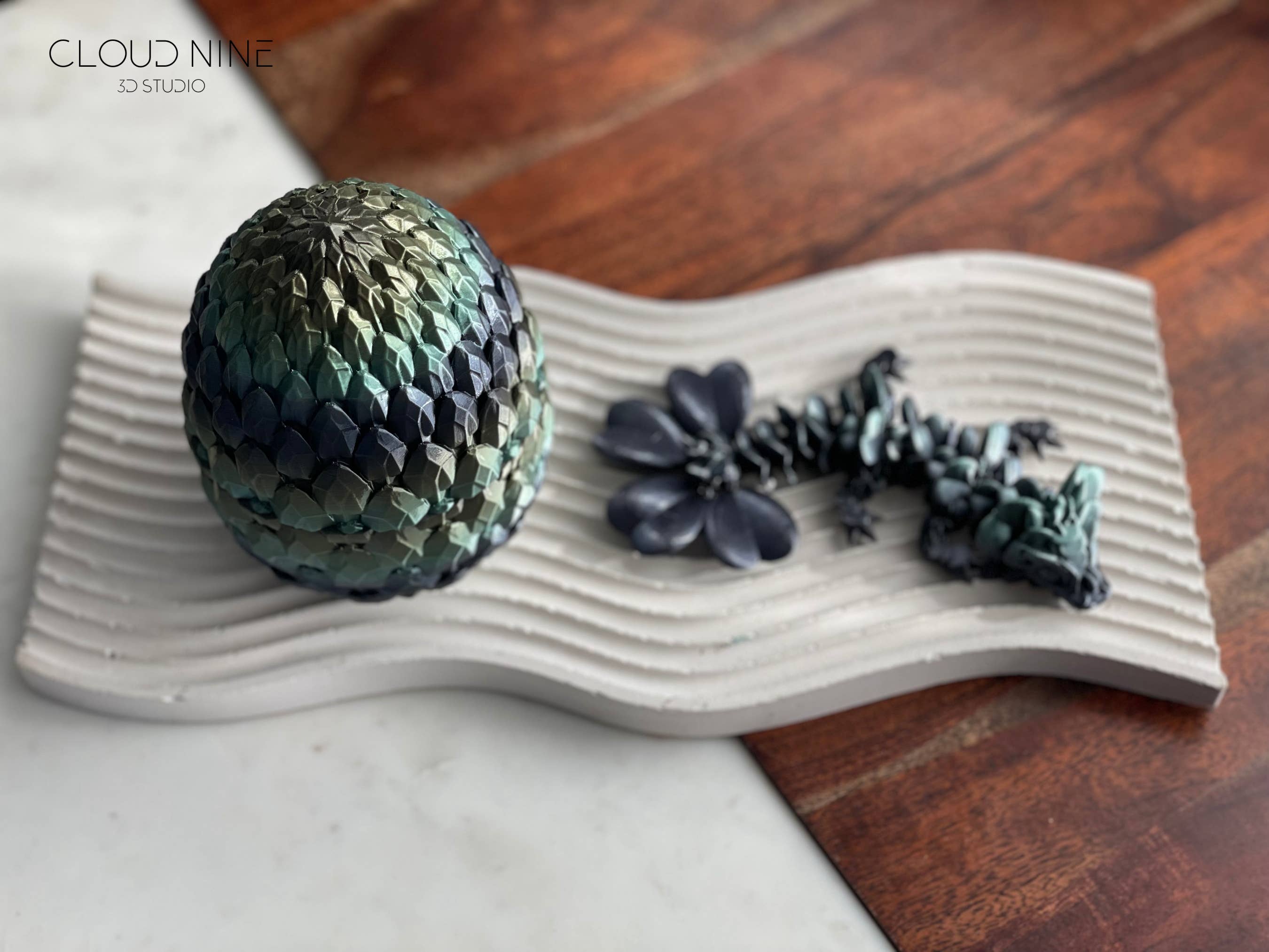 Cloud Nine 3d Studio - Wholesale Figurine Toy - Kids - Mystery Dragon Egg, Baby Clover Dragon, Articulated Dragon0