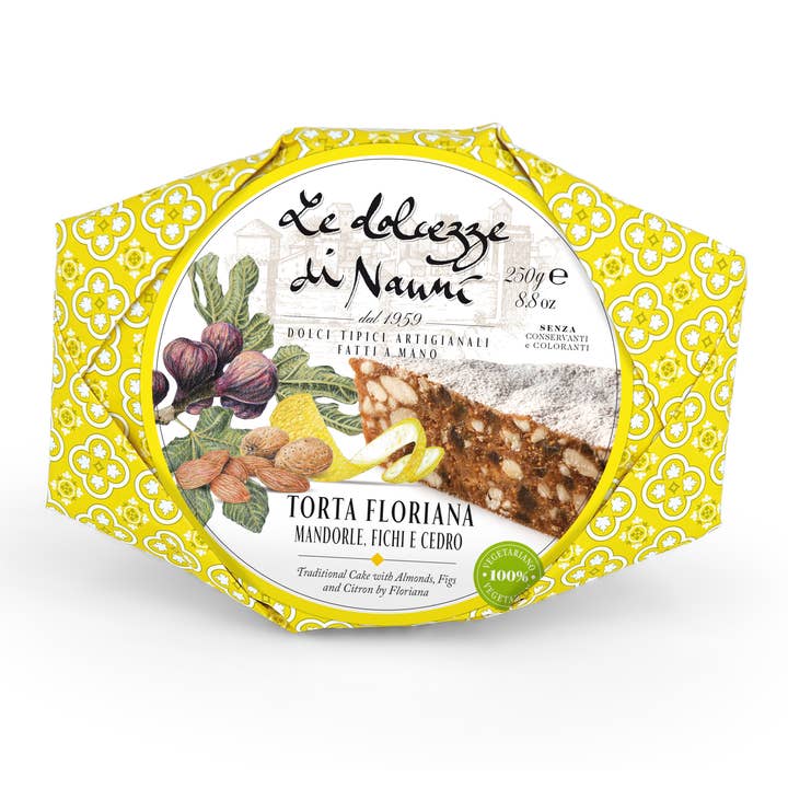 Le Dolcezze di Nanni - Wholesale Nuts - 821_ALMOND, FIG AND CEDAR FLORIAN CAKE 250gr