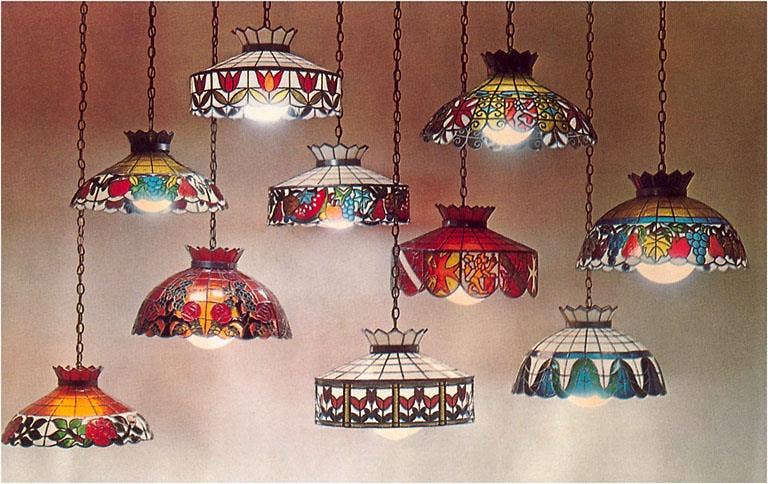 Found Image Press - Wholesale Art Print - Art Print SZ-93 Faux Tiffany Lamps0