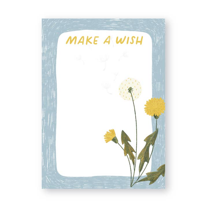 Make a Wish Dandelion Notizblock für den Großhandel von Finch and Flourish Paper Goods
