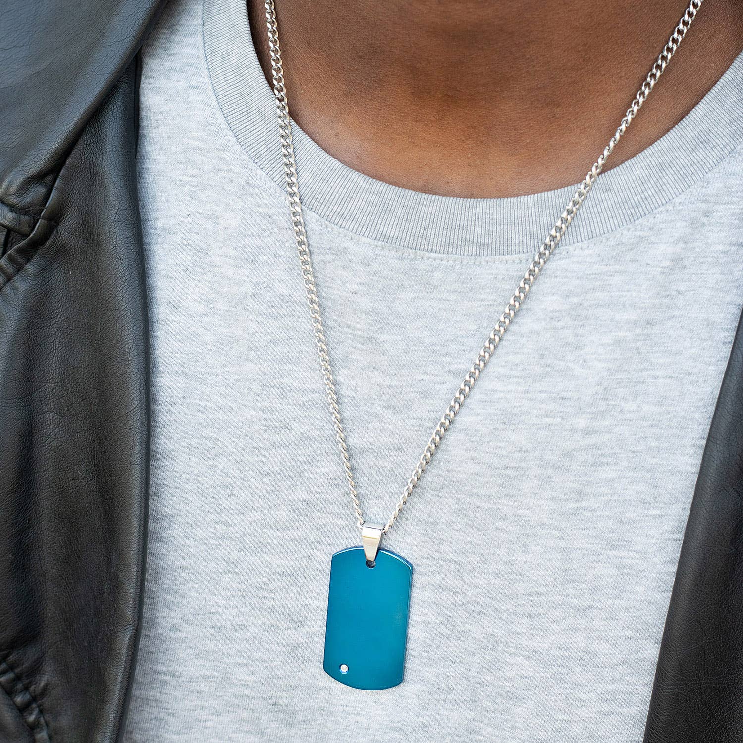 West Coast Jewelry - Vente Colliers à pendentif - Pendentif pour chien en tungstène avec accent diamant pour homme9