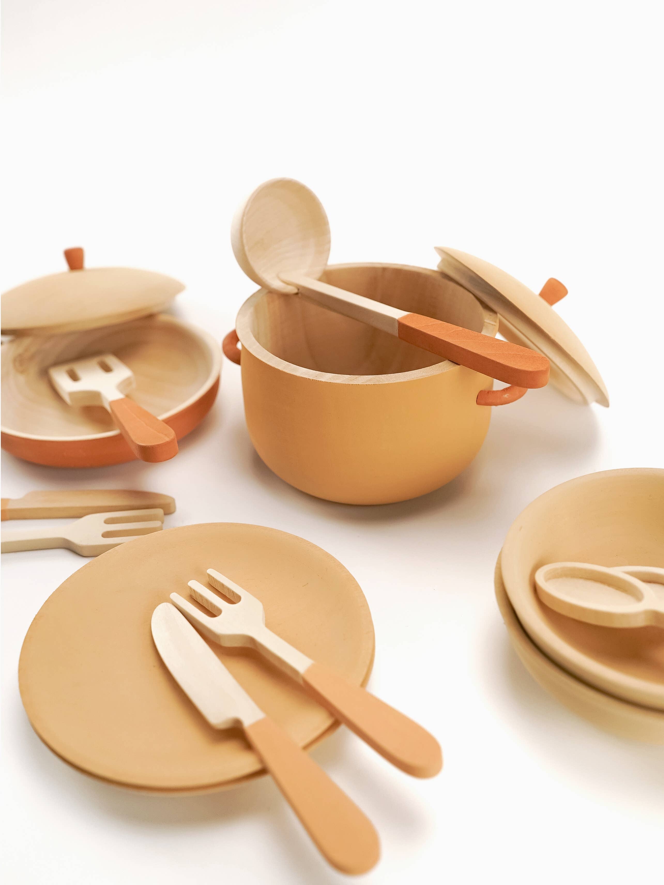 SABO concept – wholesale Leksaksmatningsset - Barn – Servisset för barnkök i citrusfärger6