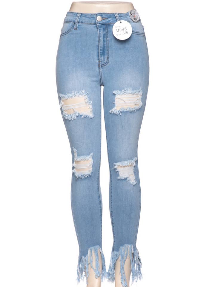 Vaqueros pitillo de tiro alto para venta al por mayor de U Jeans