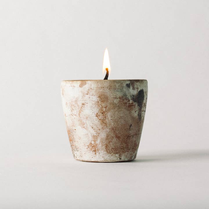 SUMMER SOLACE- Regenerative Tallow Beauty - Wholesale Jar/Filled Candle - The Earthen Tallow Candle - Smoked Terra Cotta- 4 oz