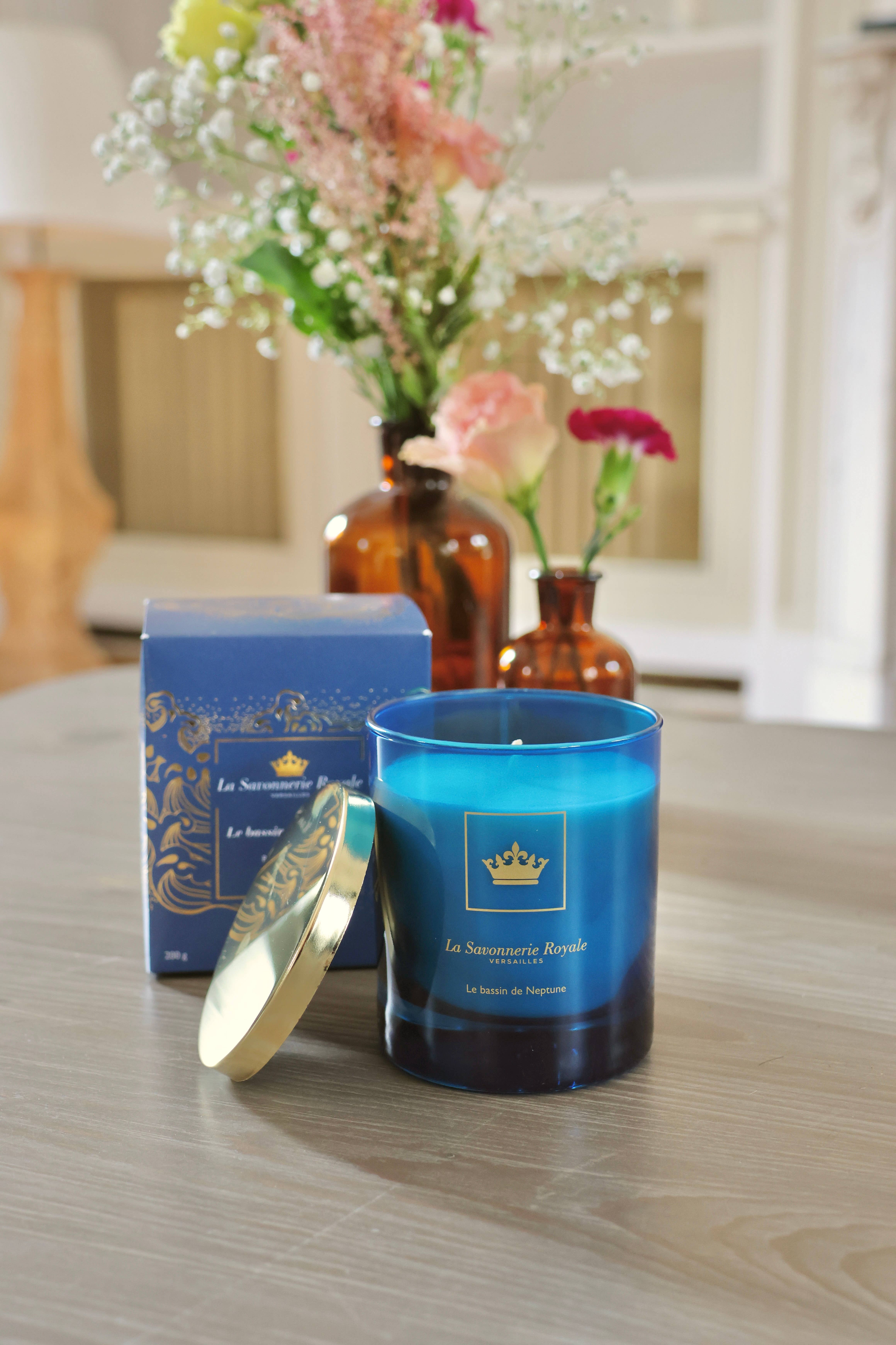 White Le Bassin de Neptune Scented Candle - Colored Collection for wholesale on Faire2