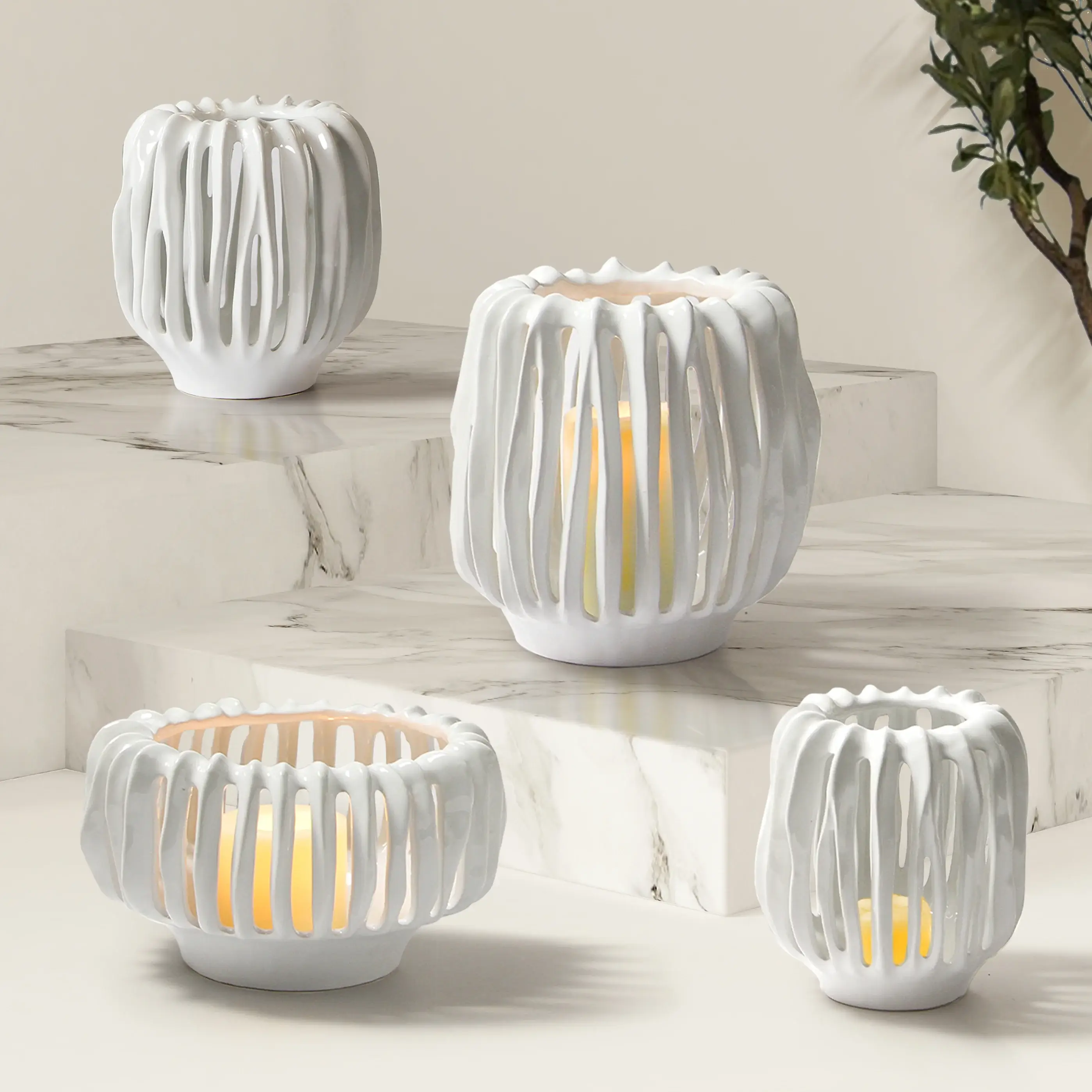 Galore Home - Venta al por mayor Floreros - Jarrón Lumen (A-5,75", D-9")1