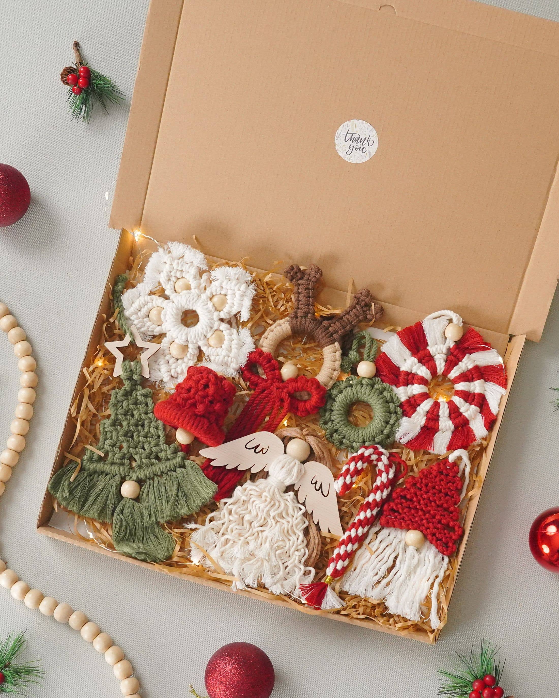 BeanDaikon – Engroshandel Julepyntsæt – Boho Julepynt Sæt - X4010