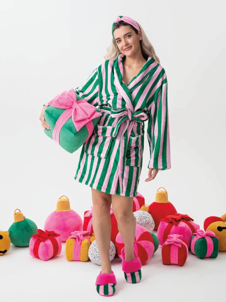 Shiraleah - Wholesale Robe - Women's - FELICITY STRIPE ROBE, GREEN
