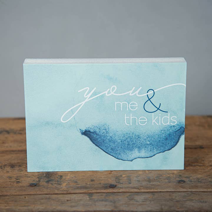 Blockskylt - ”Du Mig & Barnen” för wholesale av Tiny House Vintage and Art