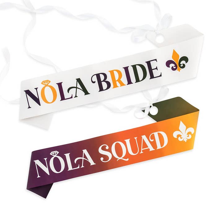 Paper Bachelorette Party Sash - New Orleans for wholesale by Weddingstar Inc.