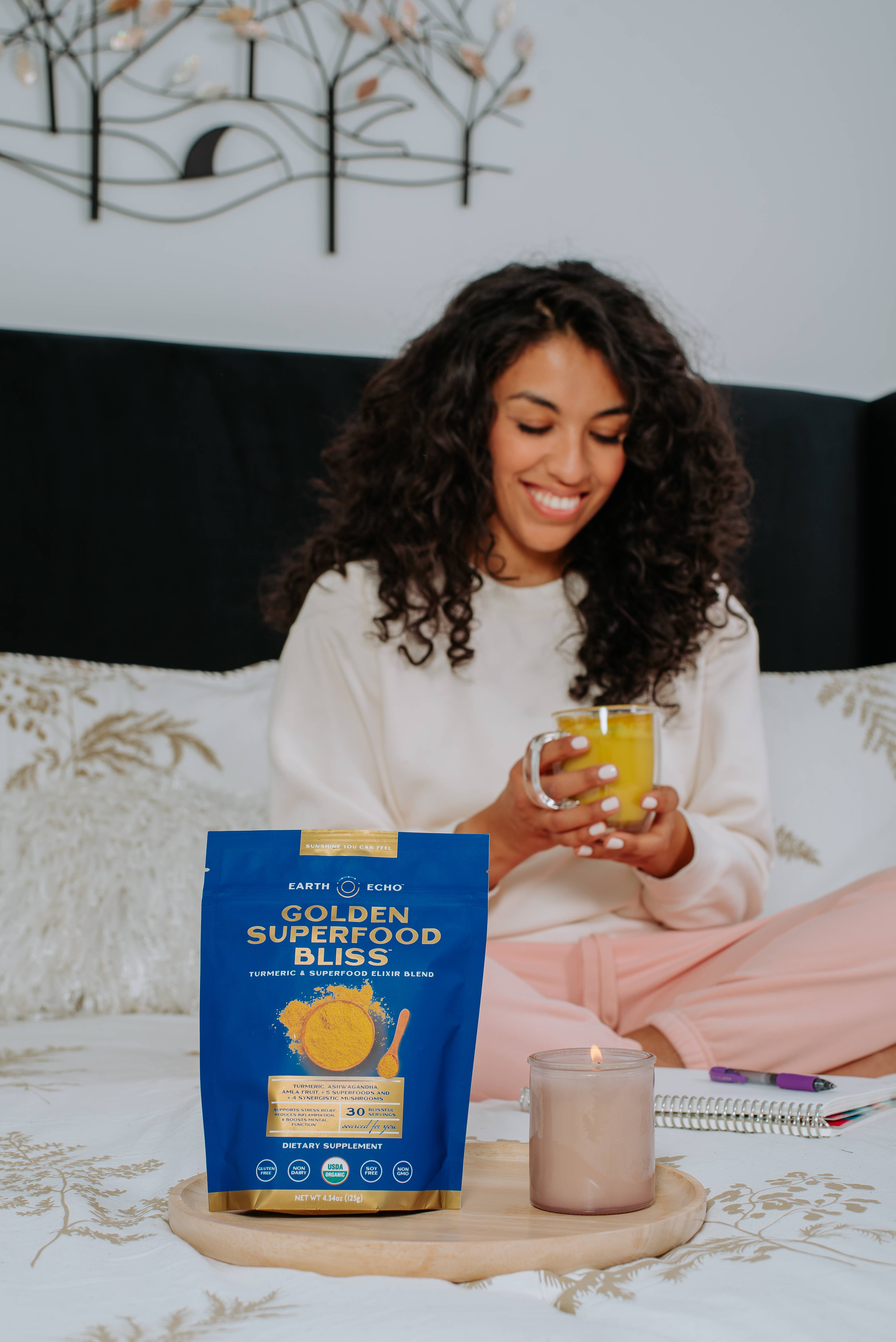 Earth Echo Foods - Wholesale Protein/Superfood Powder - Golden Bliss 30 Servings2