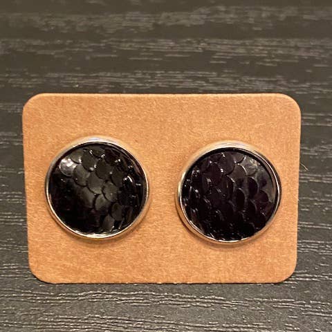 SMA Artistry Creations - Wholesale Stud/Post Earrings - 12mm Mermaid Cabochon Stud Earrings9