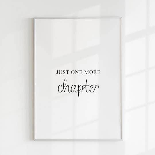 Bare en mere kapitel Print for engroshandel hos Kalm Lettering