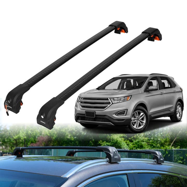Barres de toit transversales robustes 2PC pour Ford Edge 2015-2024 avec rails affleurants pour la vente par Erkul Auto USA