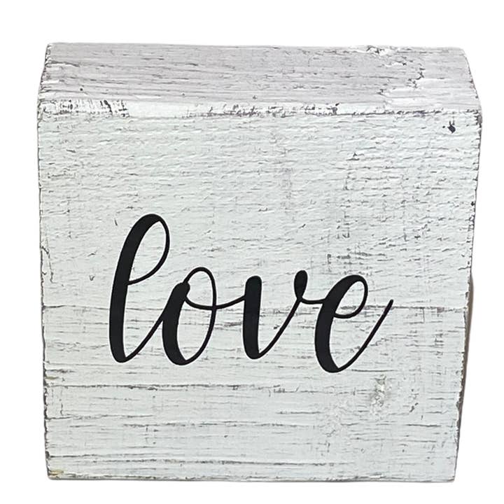Love Wood Sign for wholesale by Joshua Jar