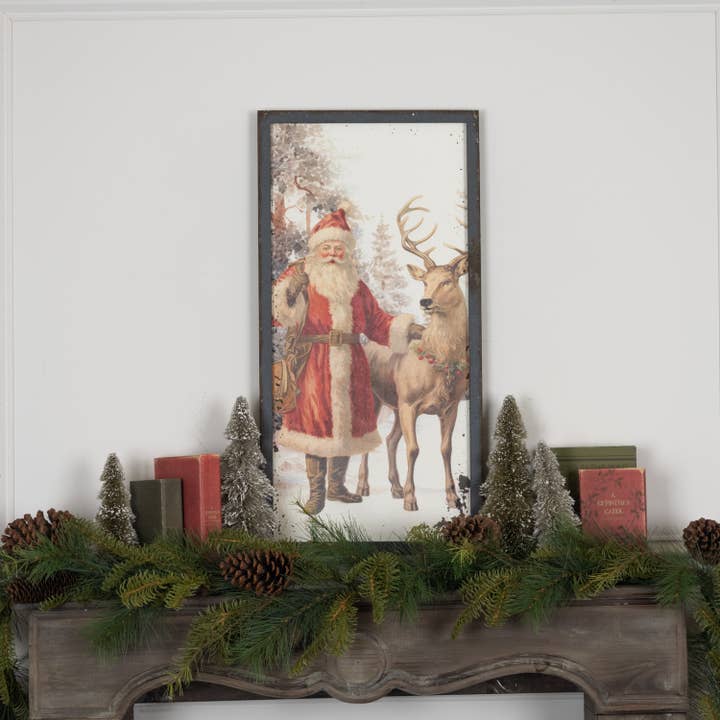 28" KERSTMAN MET HERTENPRINT voor wholesale door Ragon House