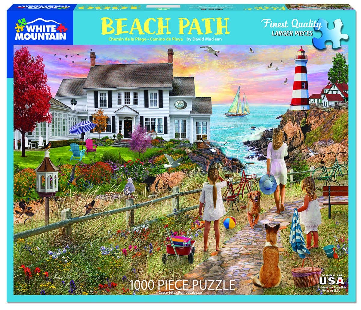 White Mountain Puzzles - Wholesale Puzzle - Adult - Beach Path (1580pz) - 1000 Piece Jigsaw Puzzle1