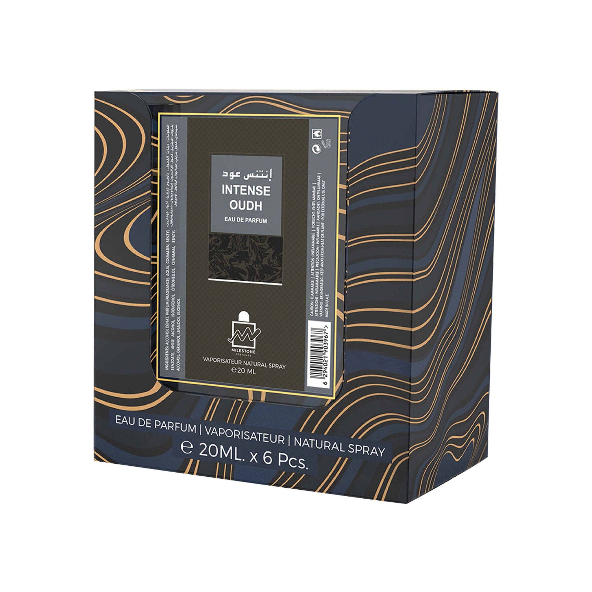 FRAGRANCE WHOLESALE LTD - Wholesale Perfume/Eau de Toilette - MILESTONE INTENSE OUDH  Unisex Eau De Parfum 5x 20ml Plus 1 Free Tester3