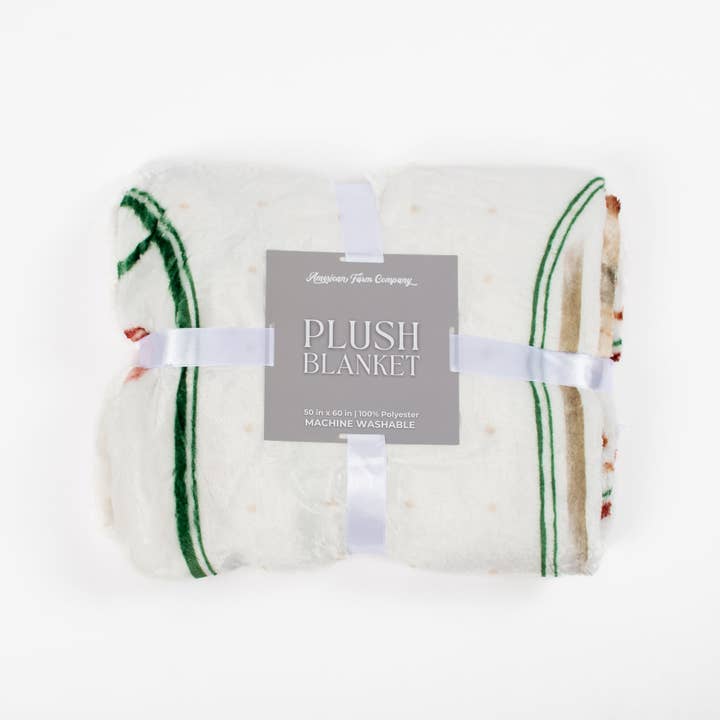 American Farm Company - Wholesale Throw Blanket - Christmas Nativity Plush Blanket2