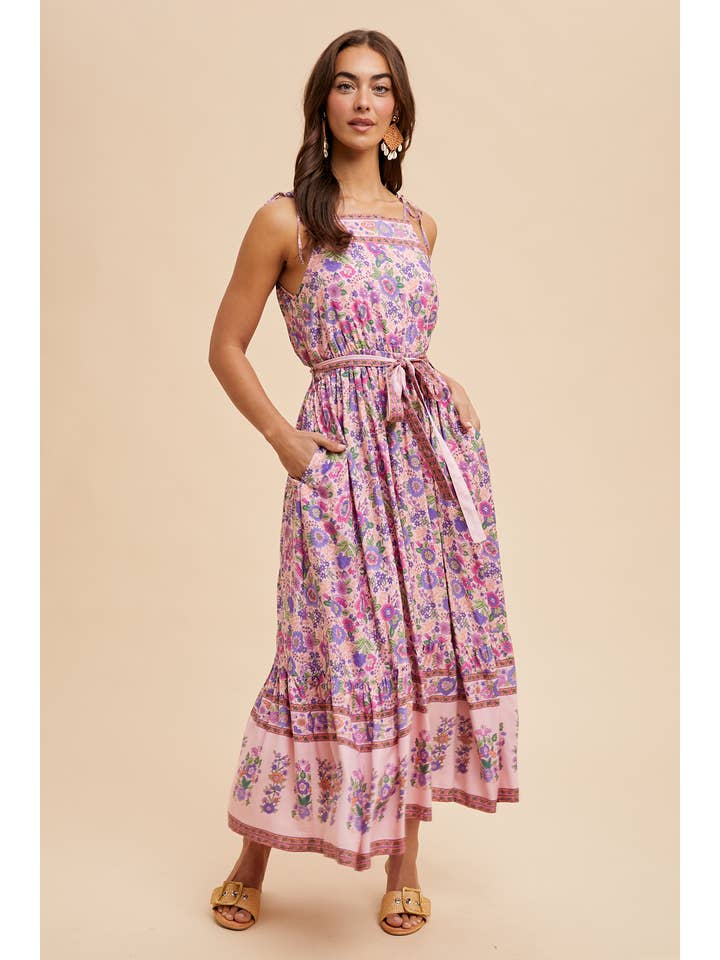 In Loom - Wholesale Dress - Women's - BORDER PRINT MAXI DRESS3