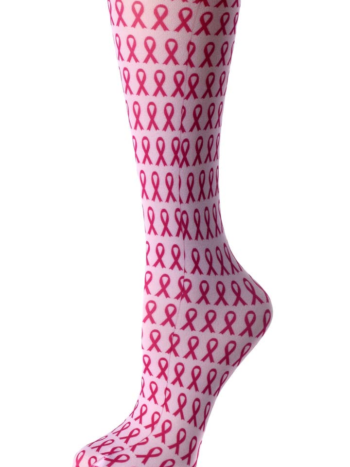 Breast Cancer Awarness Ribbons - Cutieful Compression Socks for wholesale by Cutieful