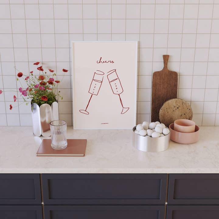 Cheers Print for wholesale by RM Decor Studio