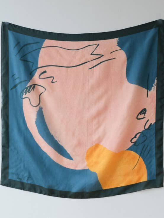 Foulard de soie NO6013w x Bourdua para venta al por mayor de atelier b