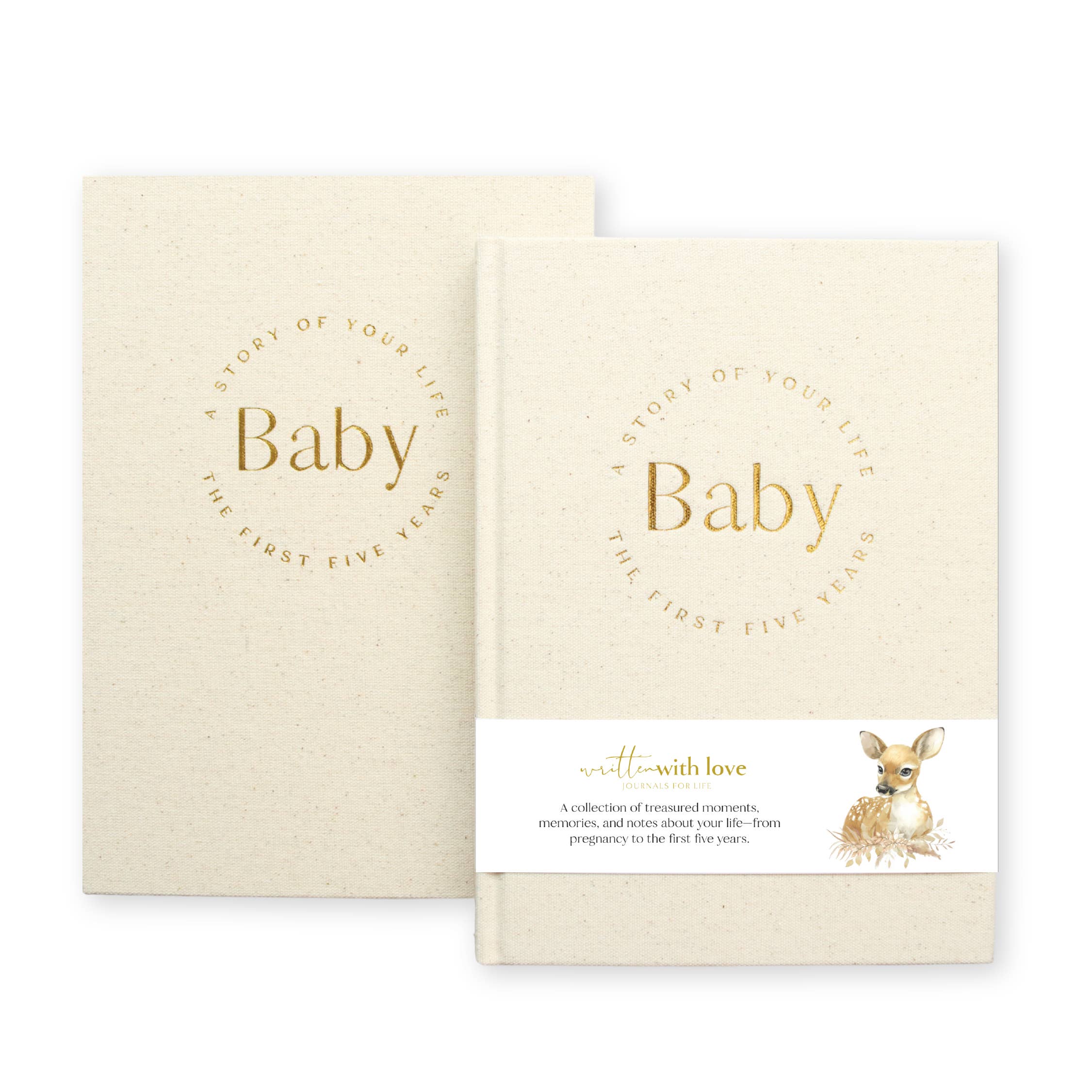 Written With Love – wholesale Memory book – Child & baby – Baby Memory Book with Keepsake Box - Oatmeal