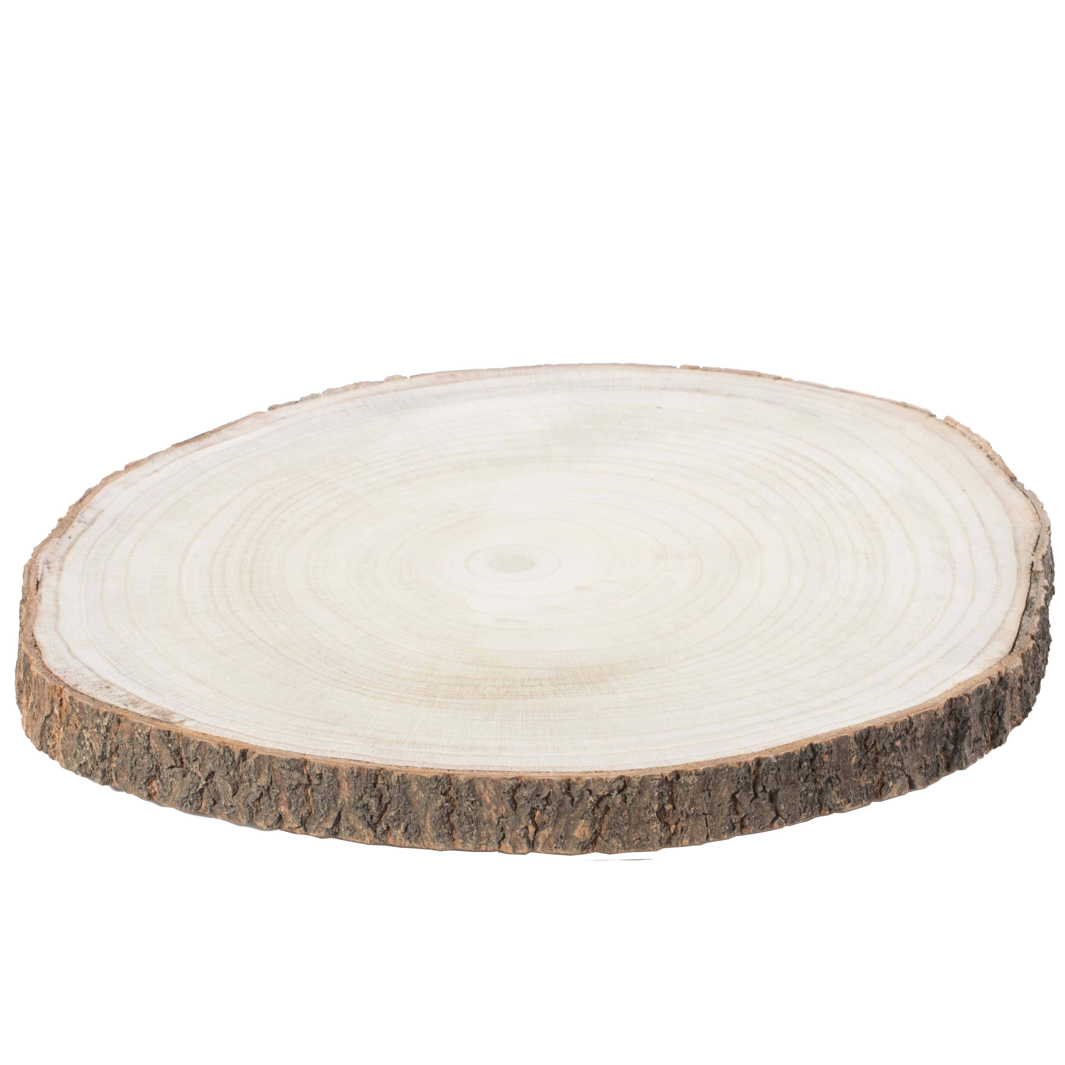 Quickway Imports - Wholesale Decorative Tray - Natural Wood Slabs Rustic Ornament Slice Tray Table Charger17
