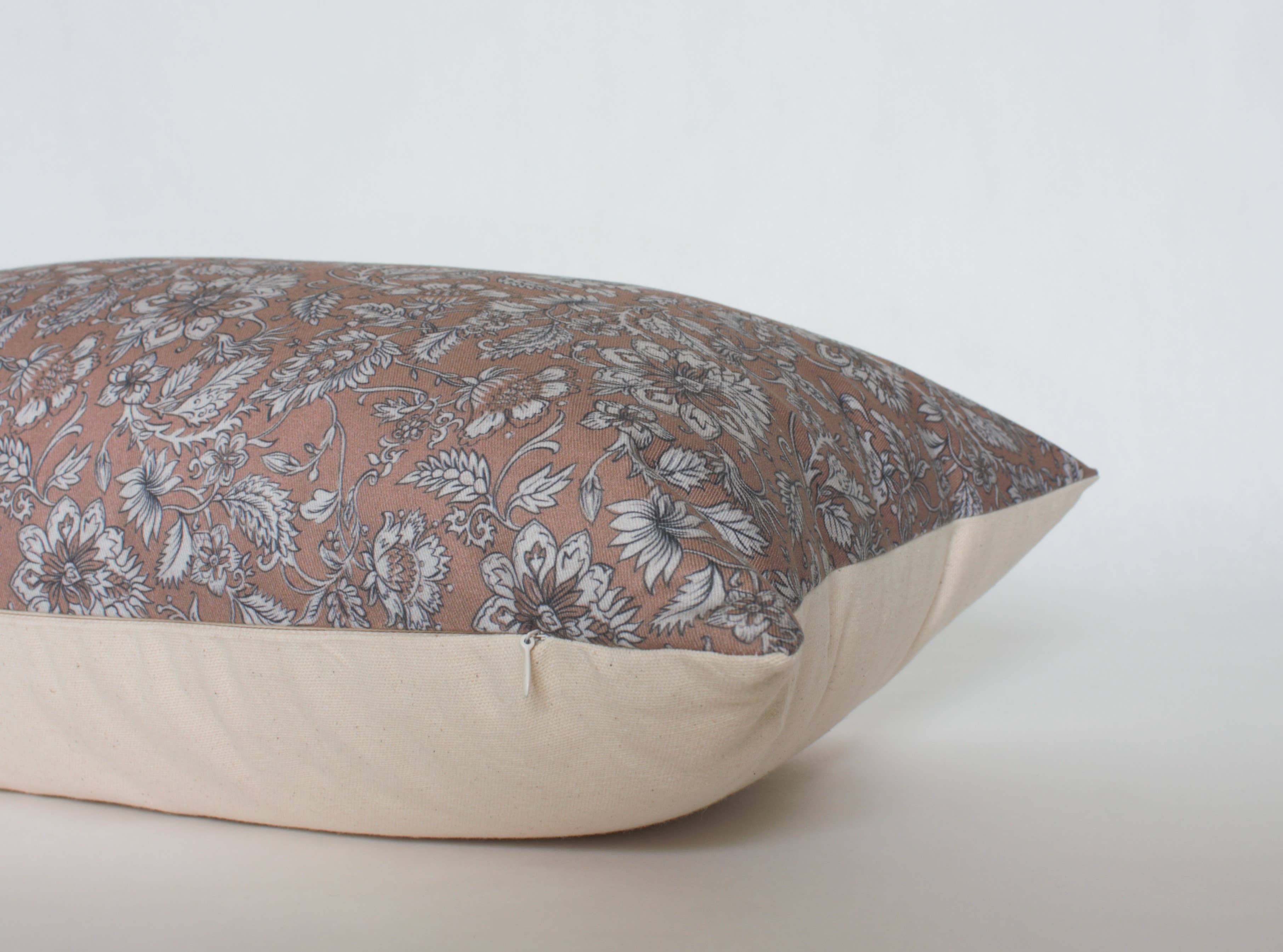 Textileish - Venta al por mayor Funda de cojín - Funda de almohada lumbar Dusty Rose, cojín malva