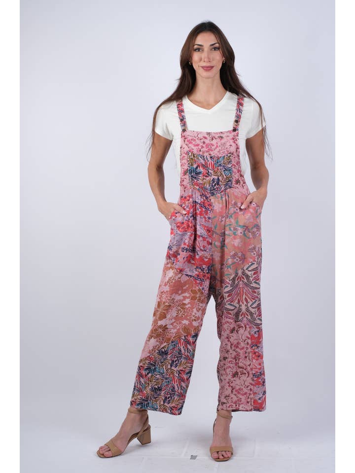 Sacred Threads - Wholesale Overalls - Women's - Floral Pink Hippie Overalls4